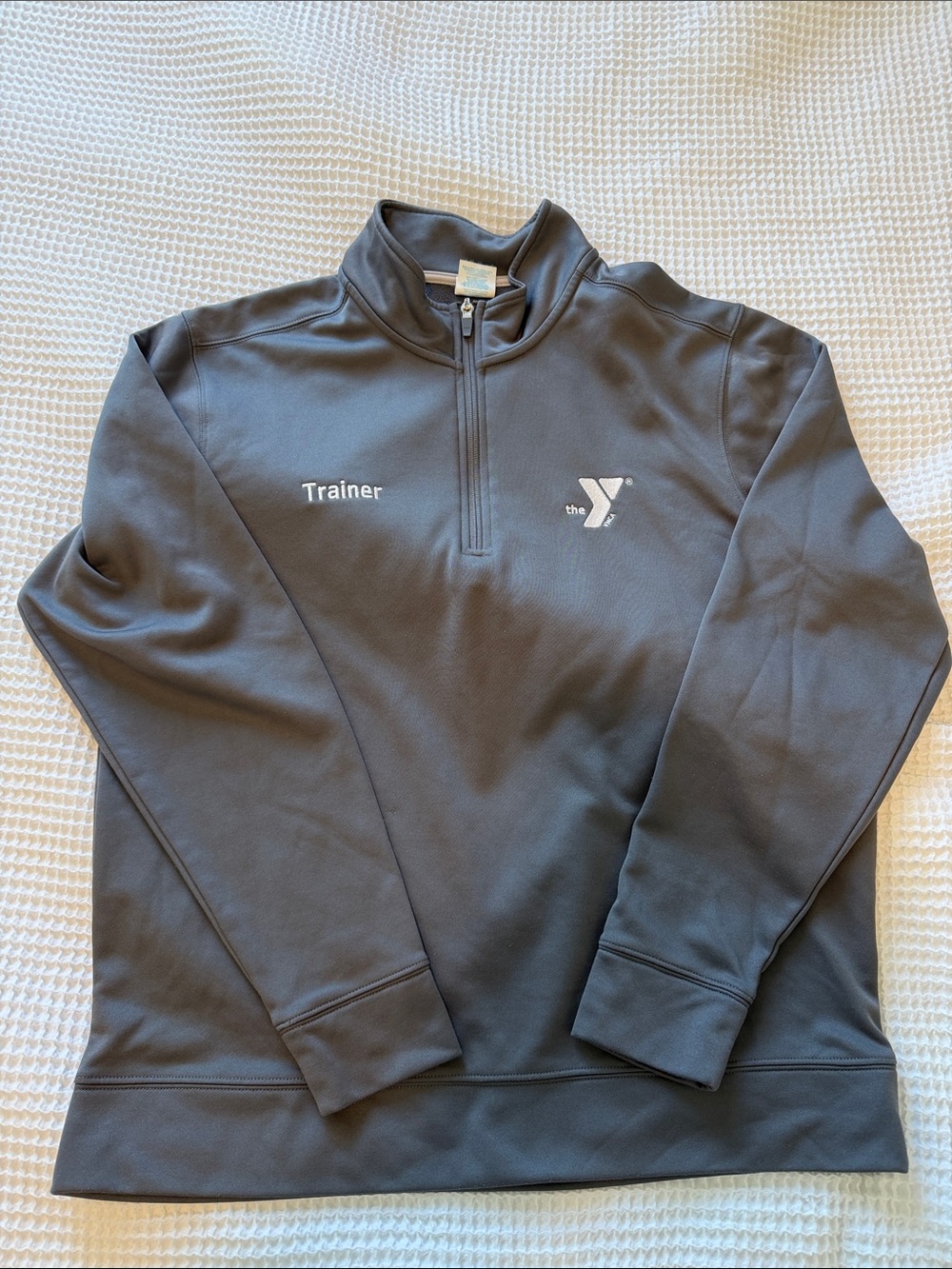 Port and Company Charcoal Gray Trainer Quarter-Zip Pullover